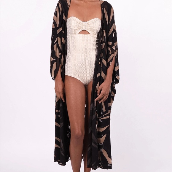 NWOT Lisa Marie Fernandez Buckle Bandeau Maillot swimsuit - Picture 5 of 13